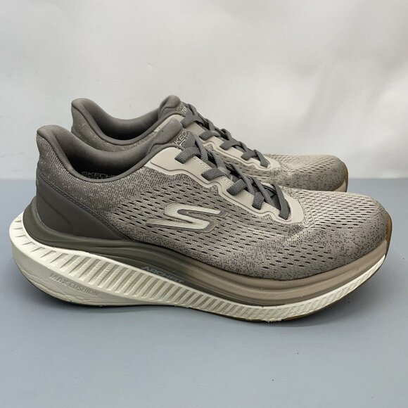 Skechers Go Walk Sneakers Shoe Max Cushioning Arch Fit Comfort Taupe Gray Mens 9 - Picture 1 of 13